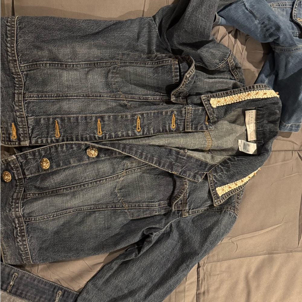 Christopher & Banks Blue Jean Jackets and skirt for Women - Picture 11 of 12